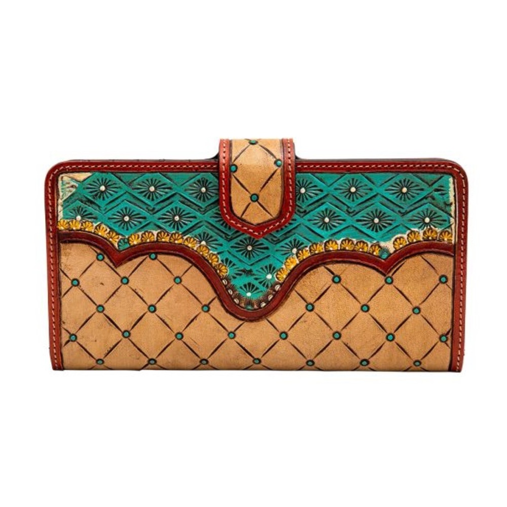 NWT Garish Tooled Leather Wallet